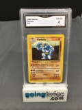 GMA Graded 1999 Pokemon Base Set Unlimited #34 MACHOKE Trading Card - VG-EX 4