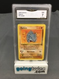 GMA Graded 1999 Pokemon Jungle #61 RHYHORN Trading Card - NM 7