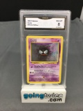 GMA Graded 2000 Pokemon Base 2 Set #75 GASTLY Trading Card - NM-MT 8