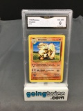 GMA Graded 1999 Pokemon Base Set Unlimited #23 ARCANINE Trading Card - EX-NM 6