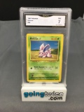 GMA Graded 1999 Pokemon Base Set Unlimited #55 NIDORAN Trading Card - NM 7