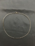 Round Omega Link 1.0mm Wide 16in Long Sterling Silver Necklace