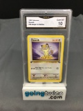 GMA Graded 1999 Pokemon Jungle 1st Edition #56 MEOWTH Trading Card - GEM MINT 10