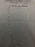 Singapore Curb Link 2.25mm Wide 18in Long Italian Made Sterling Silver Chain