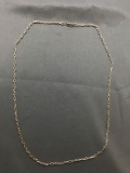 Elongated Cable Link 2.25mm Wide 22in Long Sterling Silver Chain