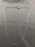 Wheat Link 1.0mm Wide Adjustable 16-18in Sterling Silver Chain