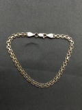 Milor Designer 3.5mm Wide 7in Long Italian Made Sterling Silver Bracelet