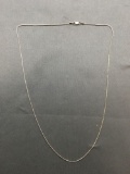 Snake Link 1.0mm Wide 22in Long Italian Made Sterling Silver Chain