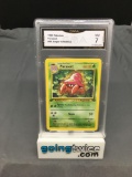GMA Graded 1999 Pokemon Jungle 1st Edition #41 PARASECT Trading Card - NM 7
