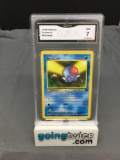GMA Graded 1999 Pokemon Fossil #56 TENTACOOL Trading Card - NM 7