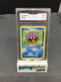 GMA Graded 1999 Pokemon Fossil #54 SHELLDER Trading Card - NM 7