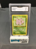 GMA Graded 1999 Pokemon Jungle #52 EXEGGCUTE Trading Card - NM 7