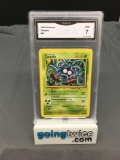 GMA Graded 1999 Pokemon Base Set Unlimited #66 TANGELA Trading Card - NM 7