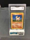 GMA Graded 1999 Pokemon Base Set Unlimited #60 PONYTA Trading Card - NM 7