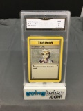 GMA Graded 1999 Pokemon Base Set Unlimited #88 PROFESSOR OAK Trading Card - NM 7