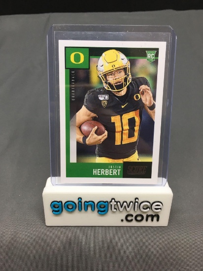 2020 Score #362 JUSTIN HERBERT Chargers ROOKIE Football Card