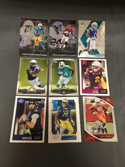 9 Card Lot of FOOTBALL ROOKIE CARDS - Mostly from Modern Years - FUTURE STARS & MORE!!!