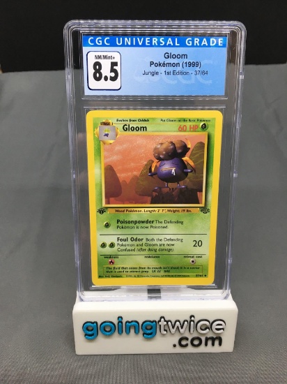 CGC Graded 1999 Pokemon Jungle 1st Edition #37 GLOOM Trading Card - NM-MT+ 8.5