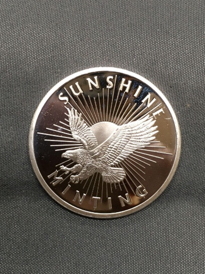 1/2 Troy Ounce .999 Fine Silver Sunshine Minting Silver Bullion Round Coin