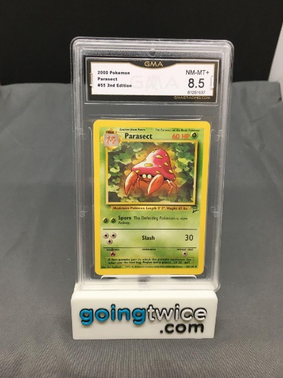 GMA Graded 1999 Pokemon Base 2 Set #52 PARASECT Trading Card - NM-MT+ 8.5