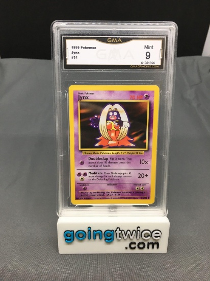 GMA Graded 1999 Pokemon Base Set #31 JYNX Trading Card - MINT 9