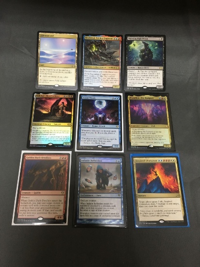 9 Card Lot of Magic the Gathering GOLD SYMBOL RARE Cards from Collection - Unresearched