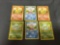 Lot of 6 1999 Base Set Pokemon STARTERS Trading Cards