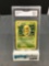 GMA Graded 1999 Pokemon Base Set Unlimited #33 KAKUNA Trading Card - NM-MT+ 8.5