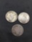 3 Count Lot of United States Barber Silver Dimes - 90% Silver Coins from Amazing Collection