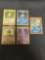 5 Count Lot of Vintage Pokemon Holofoil Rare Cards from Huge Collection