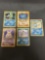 5 Count Lot of Vintage Pokemon Holofoil Rare Cards from Huge Collection