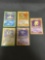 5 Count Lot of Vintage Pokemon Holofoil Rare Cards from Huge Collection