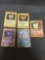 5 Count Lot of Vintage Pokemon Holofoil Rare Cards from Huge Collection