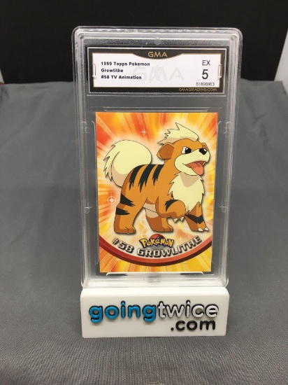 GMA Graded 1999 Topps #58 GROWLITHE Trading Card - EX 5