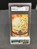 GMA Graded 1999 Topps #38 NINETALES Trading Card - GEM MINT 10