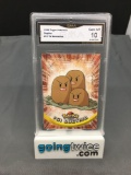 GMA Graded 1999 Topps #51 DUGTRIO Trading Card - GEM MINT 10