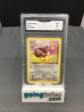 GMA Graded 1999 Jungle Unlimited #51 EEVEE Trading Card - NM 7