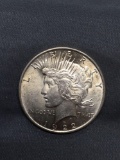 1922 United States Peace Silver Dollar - 90% Silver Coin from Estate