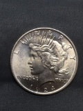 1924 United States Peace Silver Dollar - 90% Silver Coin from Estate