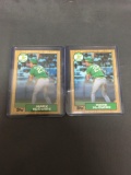 2 Card Lot of 1987 Topps MARK MCGWIRE A's Cardinals ROOKIE Baseball Cards