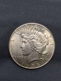 1935 United States Peace Silver Dollar - 90% Silver Coin from Estate