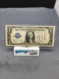 1928-A United States Washington $1 SILVER CERTIFICATE Bill Currency Note - FUNNY BACK from Estate