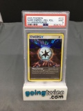 PSA Graded 2005 Pokemon EX Unseen Forces #100 WARP ENERGY Reverse Holofoil Trading Card - MINT 9