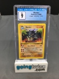 CGC Graded 1999 Pokemon Jungle 1st Edition #45 RHYDON Trading Card - MINT 9