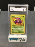 GMA Graded 1999 Pokemon Fossil #46 EKANS Trading Card - NM 7