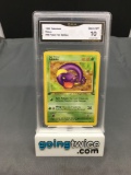 GMA Graded 1999 Pokemon Fossil 1st Edition #46 EKANS Trading Card - GEM MINT 10