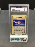 GMA Graded 1999 Pokemon Jungle 1st Edition #64 POKE BALL Trading Card - MINT 9