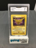 GMA Graded 1999 Pokemon Fossil #30 ZAPDOS Rare Trading Card - NM 7