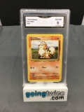 GMA Graded 1999 Pokemon Base Set Unlimited #28 GROWLITHE Trading Card - EX-NM 6