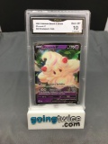 GMA Graded 2020 Pokemon Champion's Path #22 ALCREMIE V Holofoil Rare Trading Card - GEM MINT 10